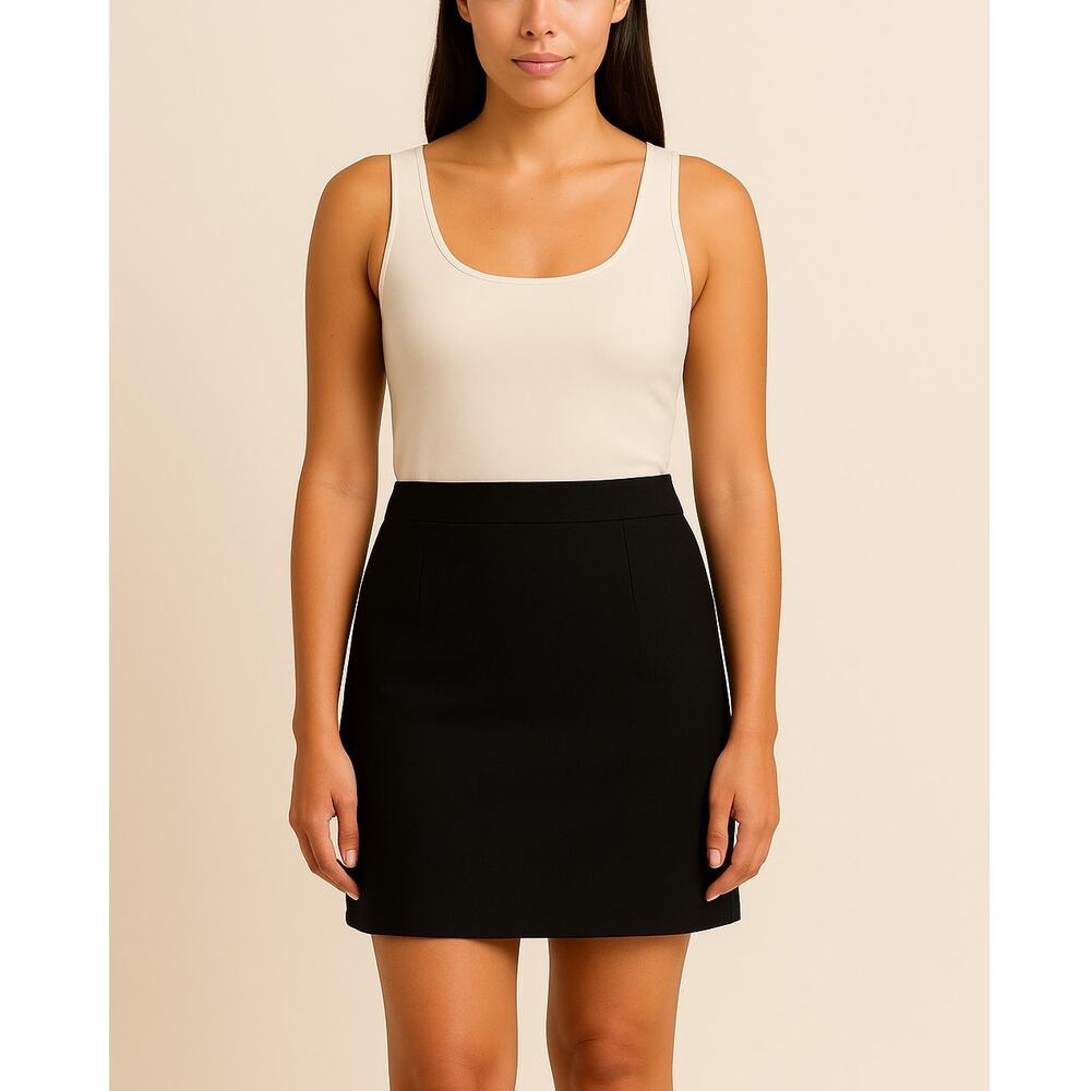 Lafayette 148 New York Virgin Wool Black Mini Skirt Women’s Size: 8